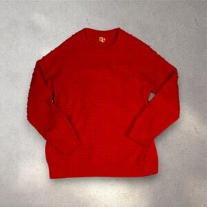 NWT LEGO x Target Textured Brick Crewneck Sweater Men's XL Red Knit Pullover Y2K
